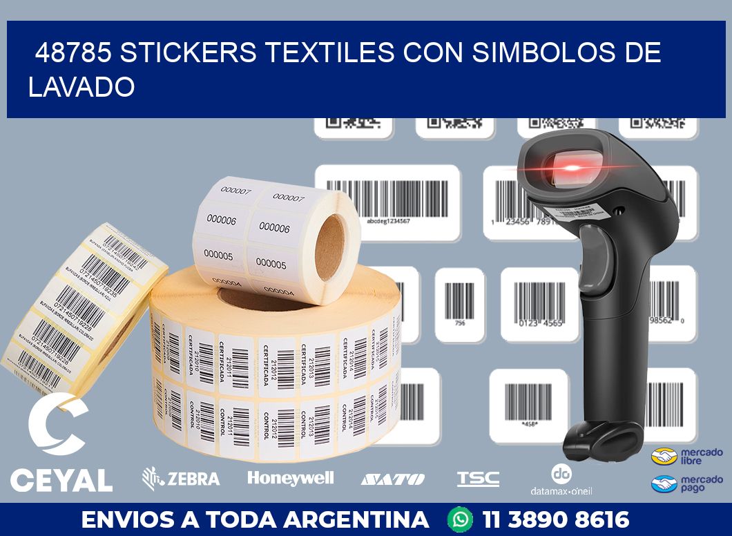 48785 STICKERS TEXTILES CON SIMBOLOS DE LAVADO