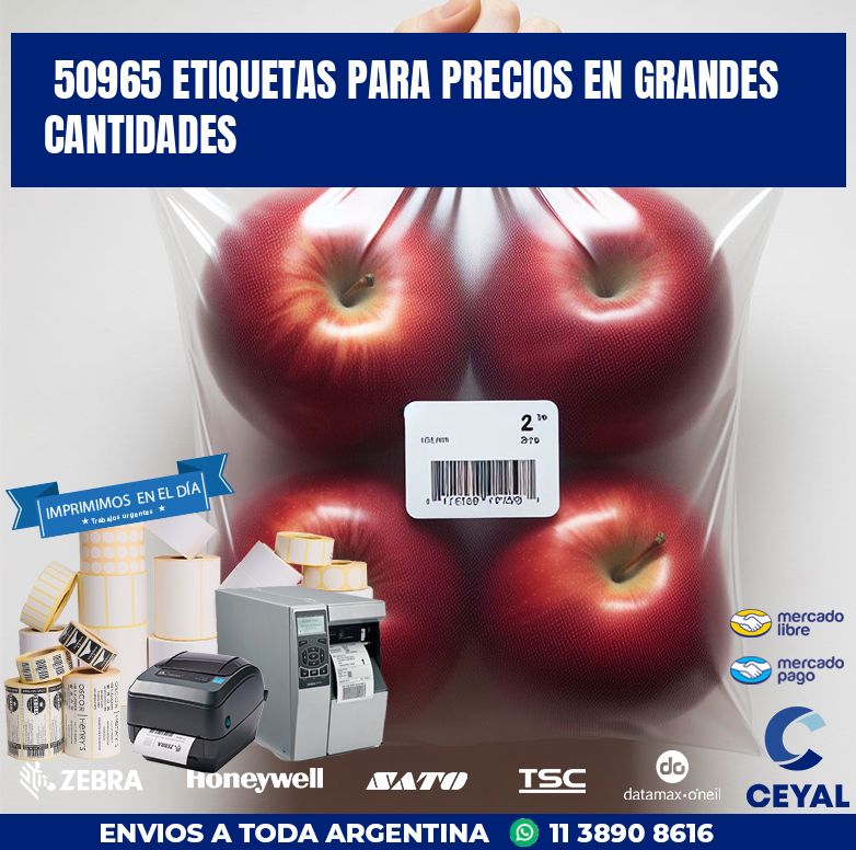50965 ETIQUETAS PARA PRECIOS EN GRANDES CANTIDADES