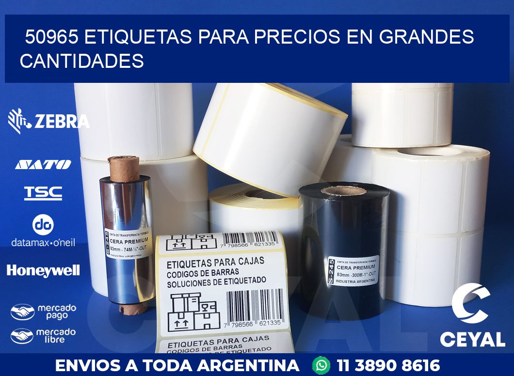 50965 ETIQUETAS PARA PRECIOS EN GRANDES CANTIDADES