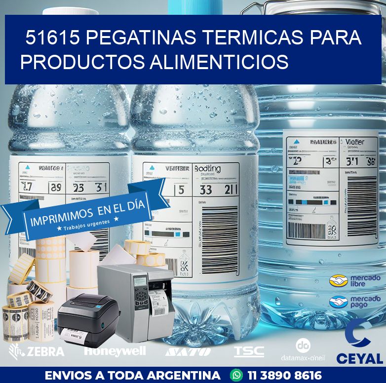 51615 PEGATINAS TERMICAS PARA PRODUCTOS ALIMENTICIOS