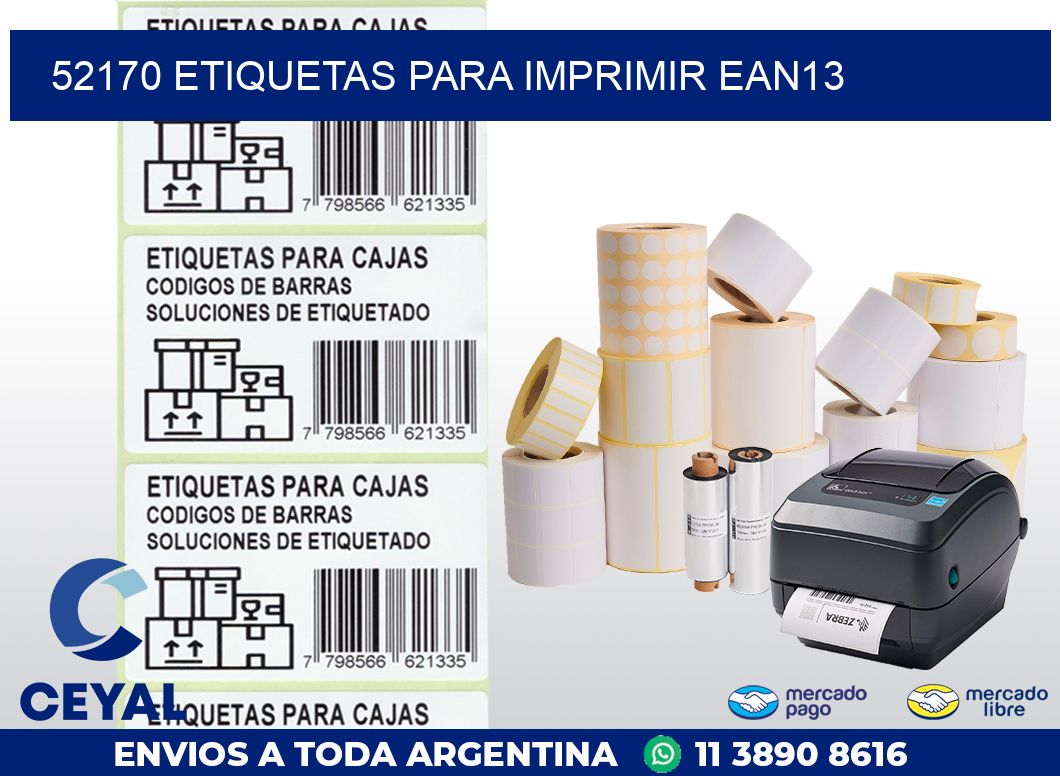52170 ETIQUETAS PARA IMPRIMIR EAN13