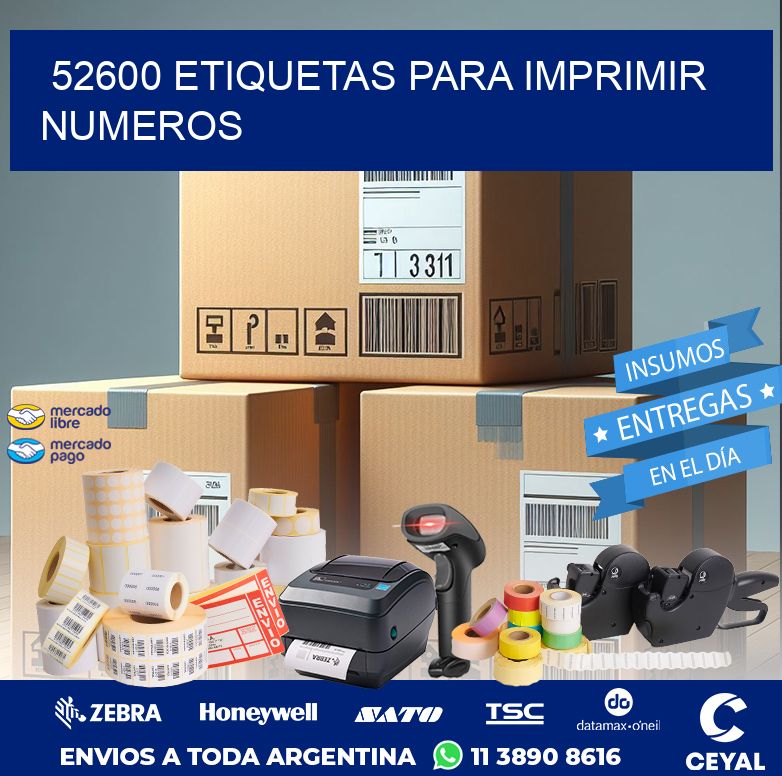 52600 ETIQUETAS PARA IMPRIMIR NUMEROS