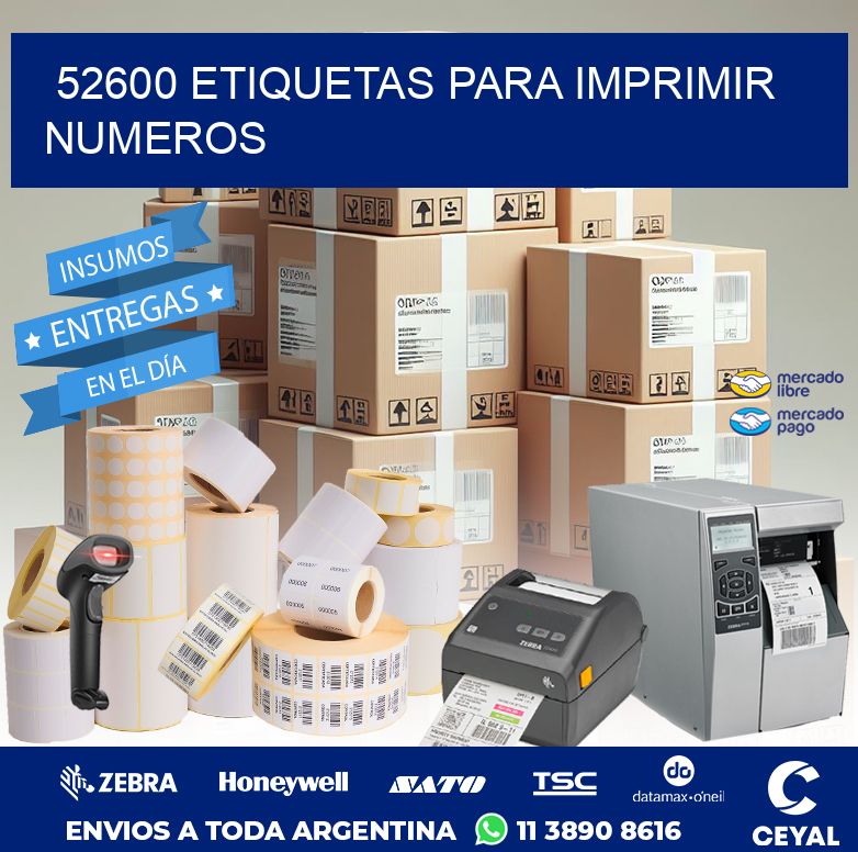 52600 ETIQUETAS PARA IMPRIMIR NUMEROS