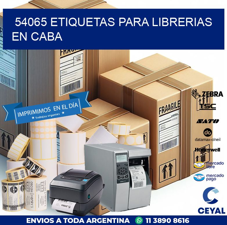 54065 ETIQUETAS PARA LIBRERIAS EN CABA