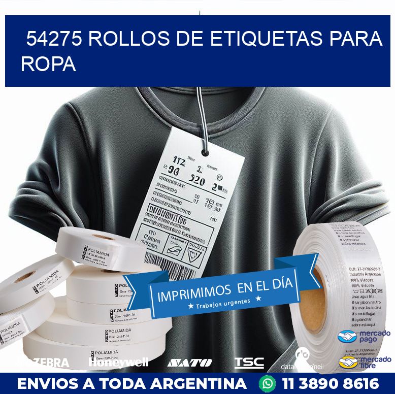 54275 ROLLOS DE ETIQUETAS PARA ROPA