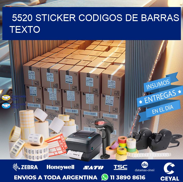 5520 STICKER CODIGOS DE BARRAS TEXTO