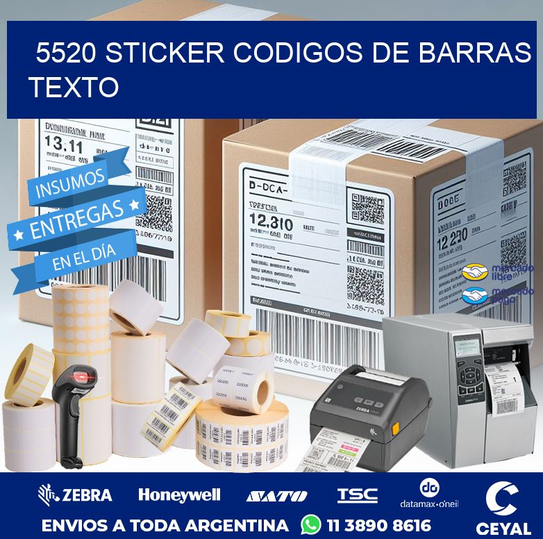 5520 STICKER CODIGOS DE BARRAS TEXTO