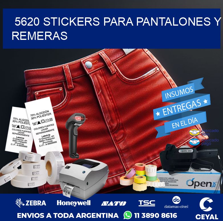 5620 STICKERS PARA PANTALONES Y REMERAS