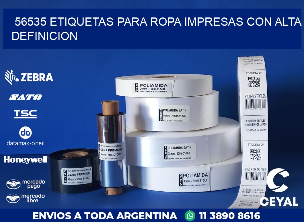 56535 ETIQUETAS PARA ROPA IMPRESAS CON ALTA DEFINICION