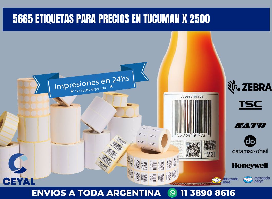 5665 ETIQUETAS PARA PRECIOS EN TUCUMAN X 2500