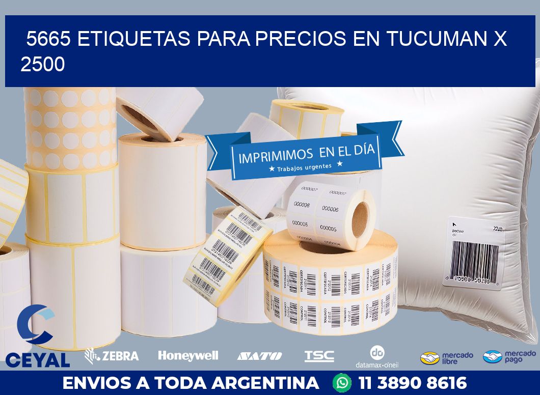 5665 ETIQUETAS PARA PRECIOS EN TUCUMAN X 2500