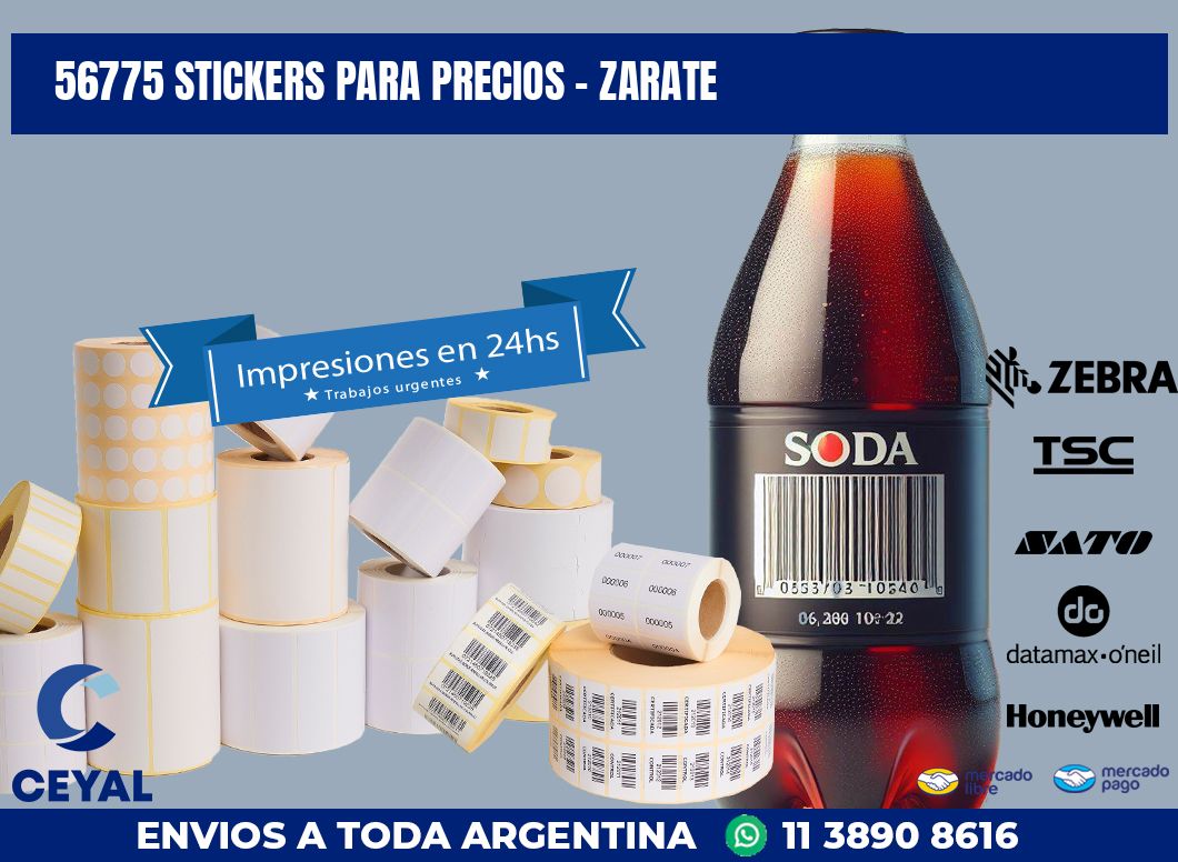 56775 STICKERS PARA PRECIOS - ZARATE