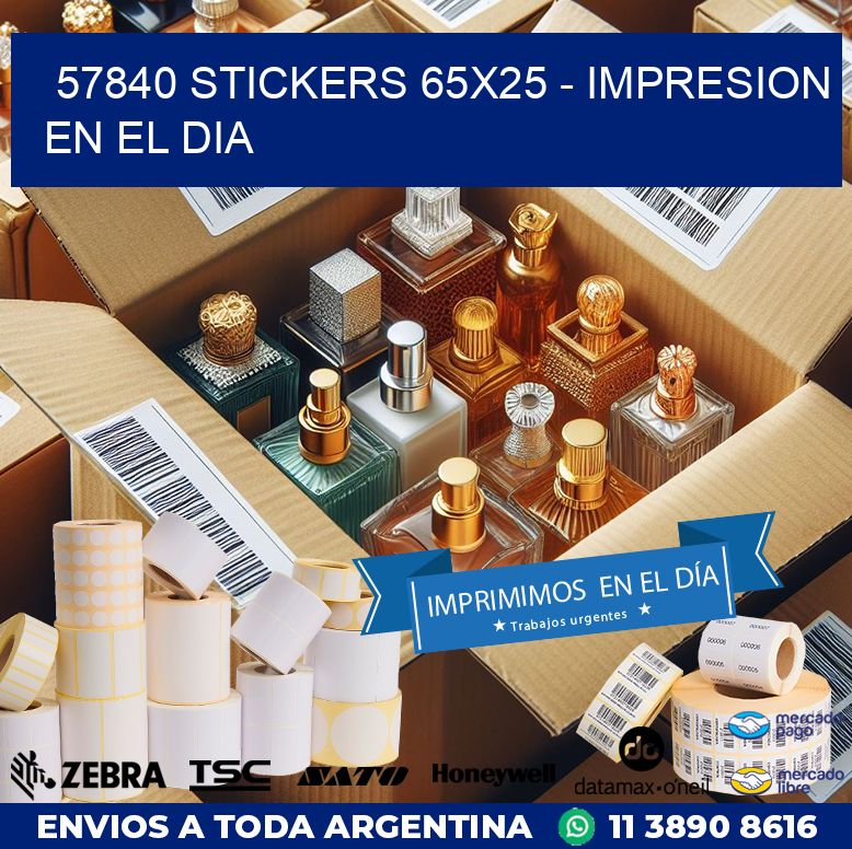 57840 STICKERS 65x25 - IMPRESION EN EL DIA