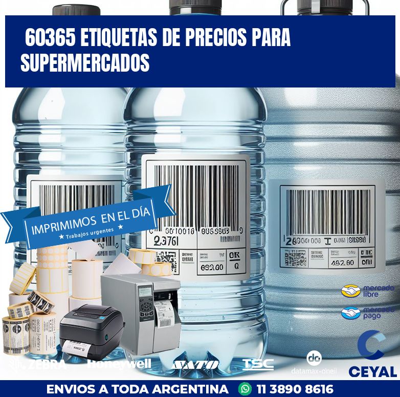 60365 ETIQUETAS DE PRECIOS PARA SUPERMERCADOS