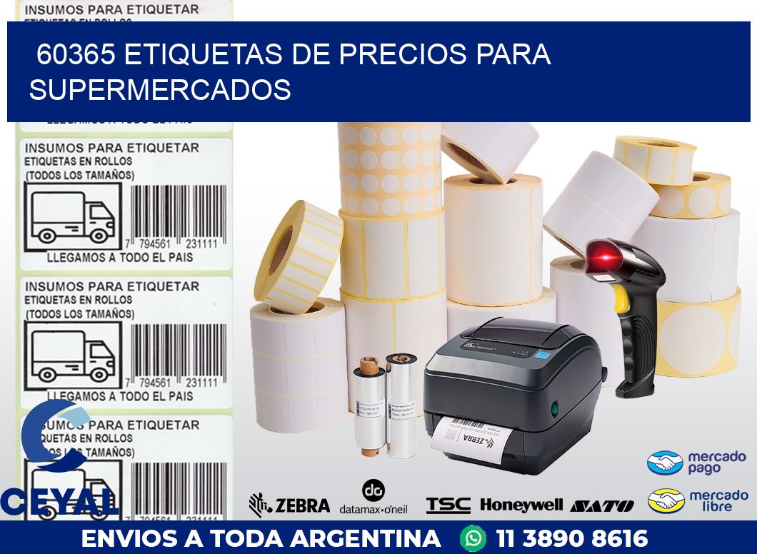 60365 ETIQUETAS DE PRECIOS PARA SUPERMERCADOS