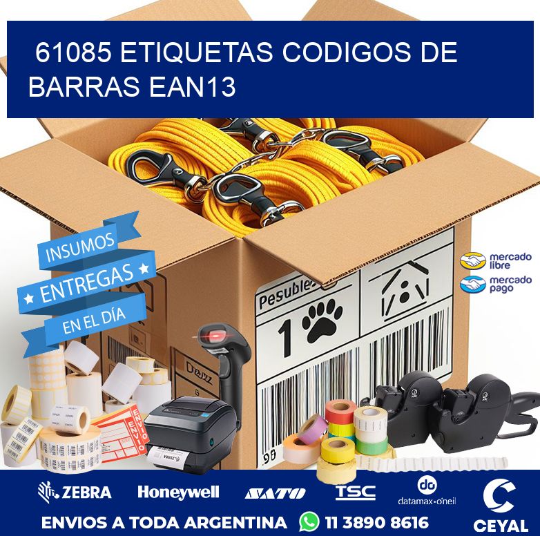61085 ETIQUETAS CODIGOS DE BARRAS EAN13