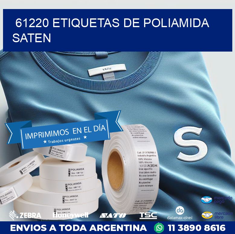 61220 ETIQUETAS DE POLIAMIDA SATEN
