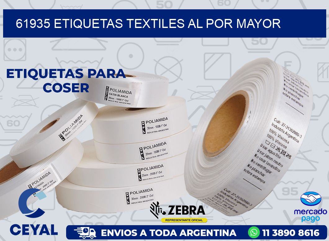 61935 ETIQUETAS TEXTILES AL POR MAYOR