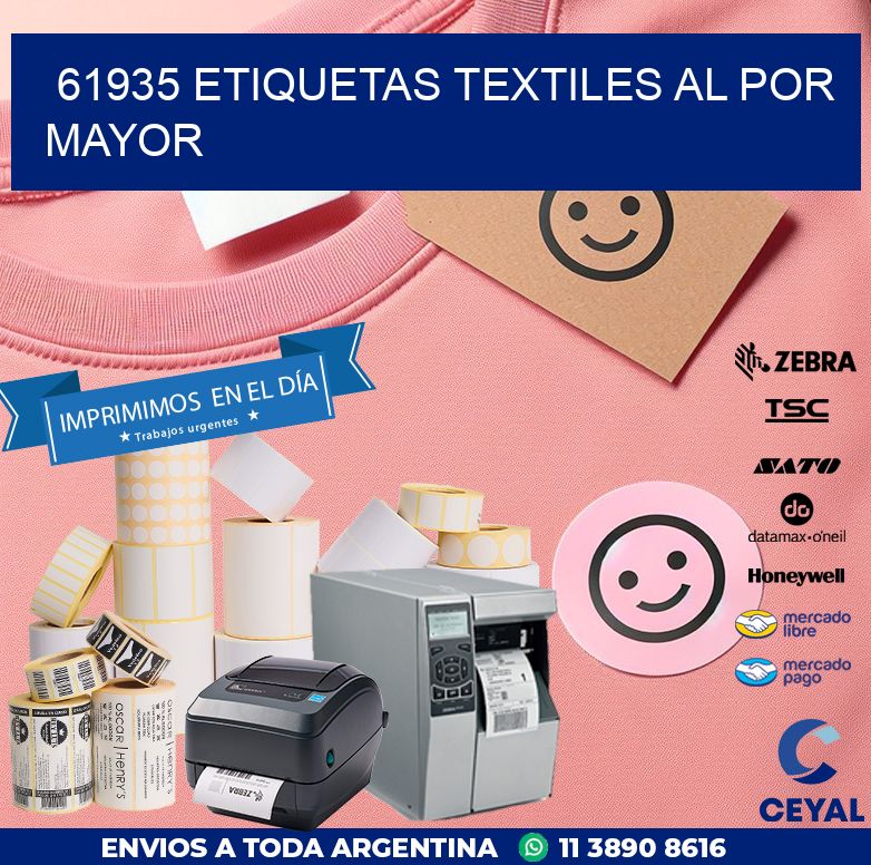 61935 ETIQUETAS TEXTILES AL POR MAYOR