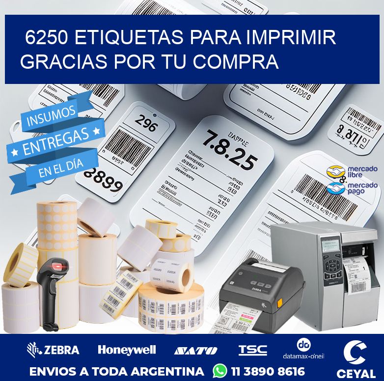 6250 ETIQUETAS PARA IMPRIMIR GRACIAS POR TU COMPRA