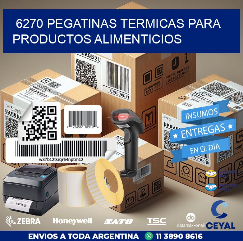 6270 PEGATINAS TERMICAS PARA PRODUCTOS ALIMENTICIOS