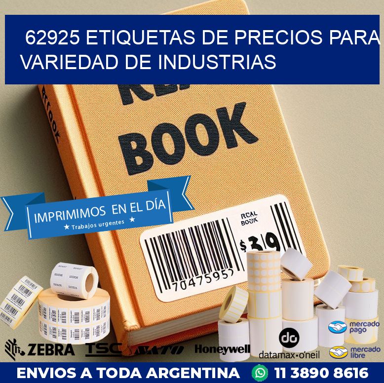 62925 ETIQUETAS DE PRECIOS PARA VARIEDAD DE INDUSTRIAS