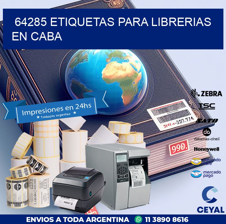 64285 ETIQUETAS PARA LIBRERIAS EN CABA
