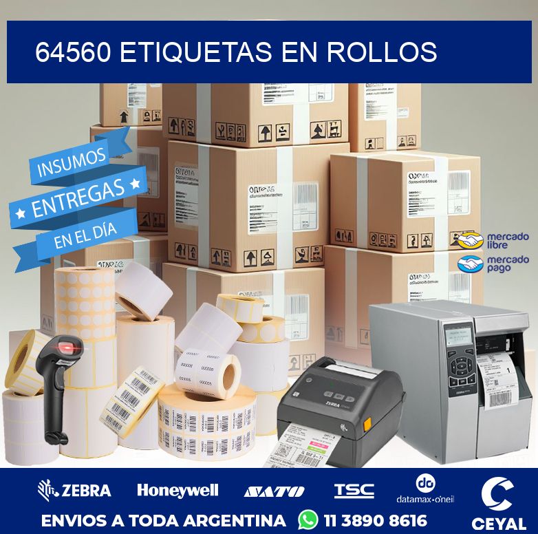 64560 ETIQUETAS EN ROLLOS
