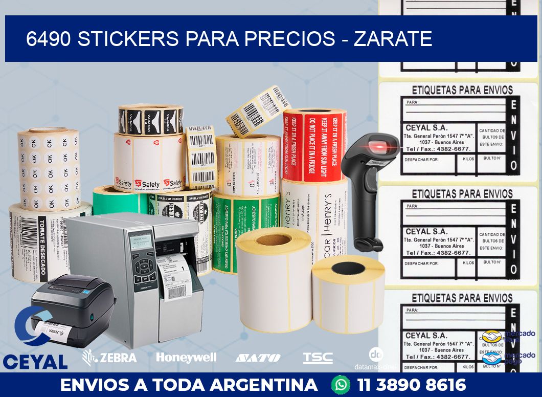 6490 STICKERS PARA PRECIOS - ZARATE