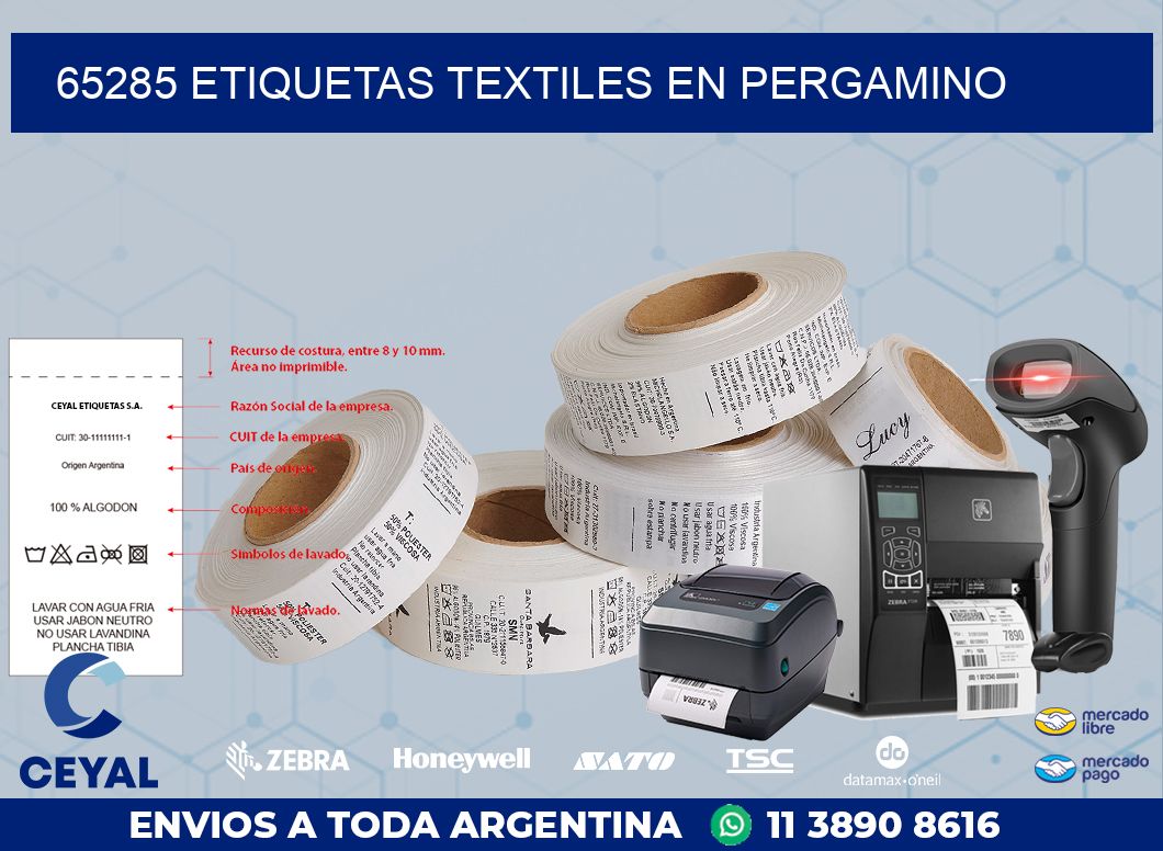 65285 ETIQUETAS TEXTILES EN PERGAMINO