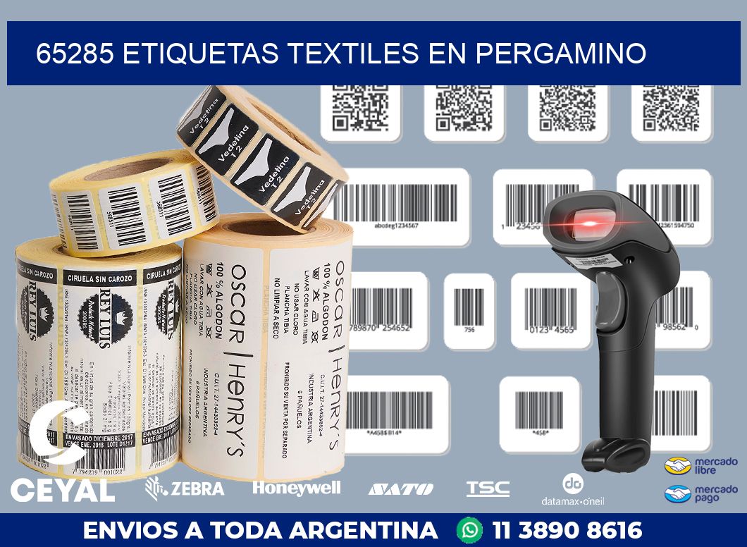 65285 ETIQUETAS TEXTILES EN PERGAMINO