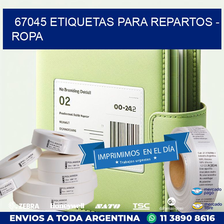67045 ETIQUETAS PARA REPARTOS - ROPA