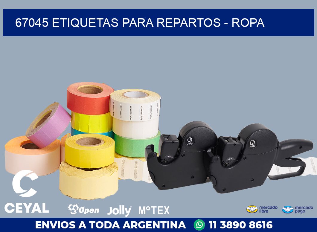 67045 ETIQUETAS PARA REPARTOS - ROPA