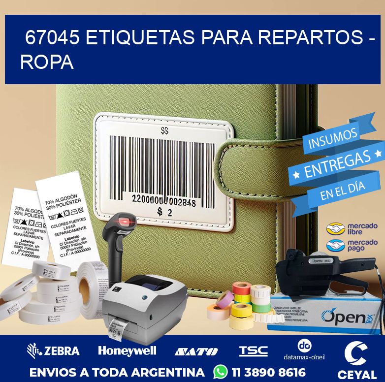 67045 ETIQUETAS PARA REPARTOS – ROPA