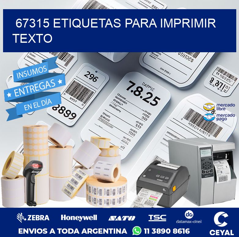 67315 ETIQUETAS PARA IMPRIMIR TEXTO