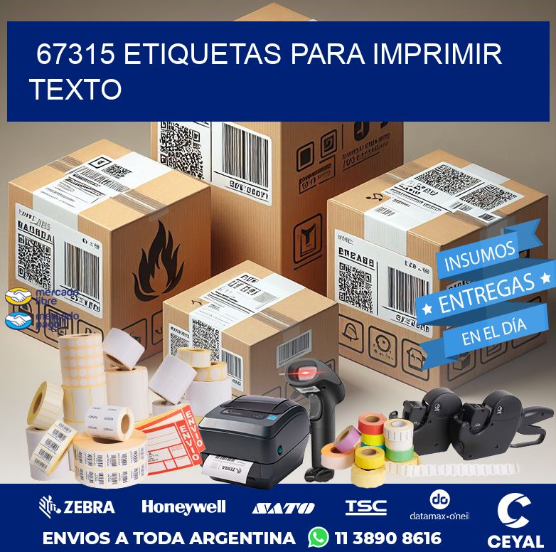 67315 ETIQUETAS PARA IMPRIMIR TEXTO