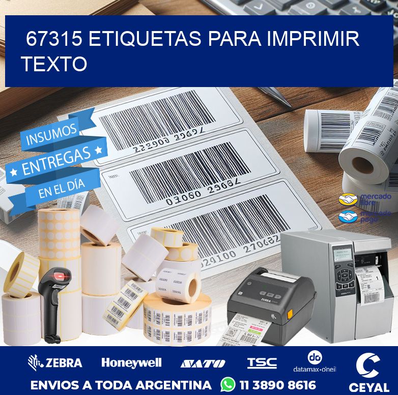 67315 ETIQUETAS PARA IMPRIMIR TEXTO