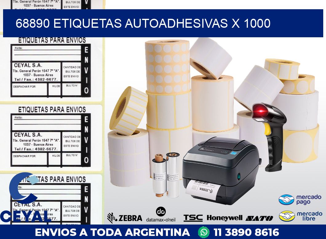 68890 ETIQUETAS AUTOADHESIVAS X 1000