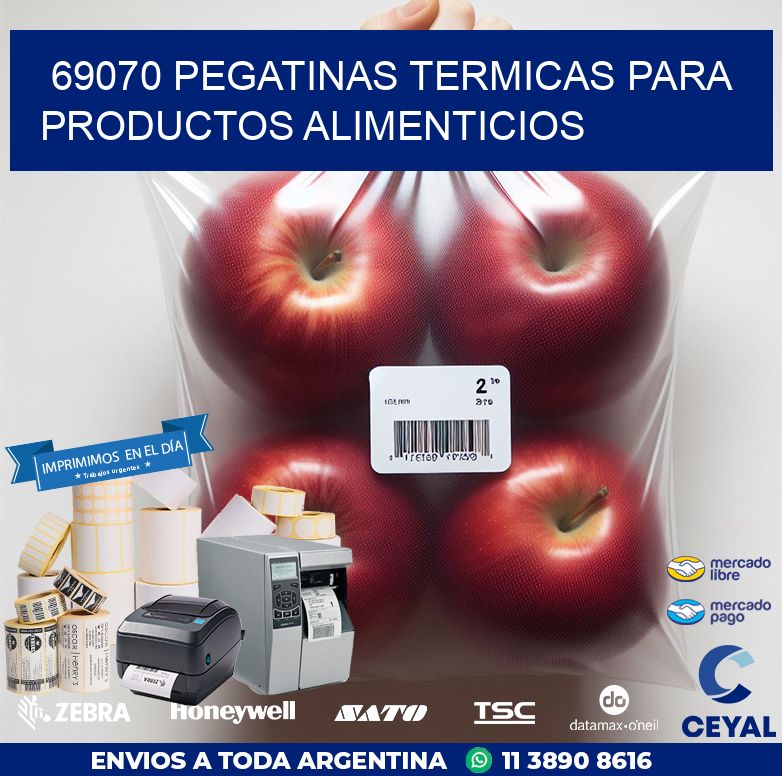 69070 PEGATINAS TERMICAS PARA PRODUCTOS ALIMENTICIOS