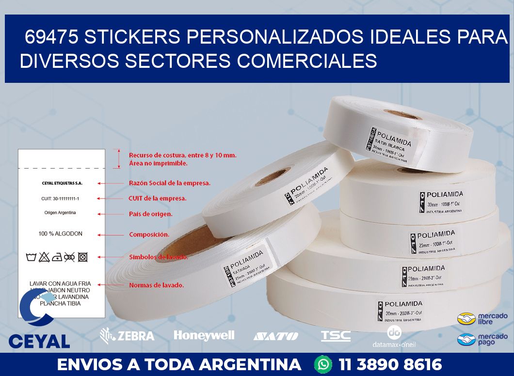 69475 STICKERS PERSONALIZADOS IDEALES PARA DIVERSOS SECTORES COMERCIALES