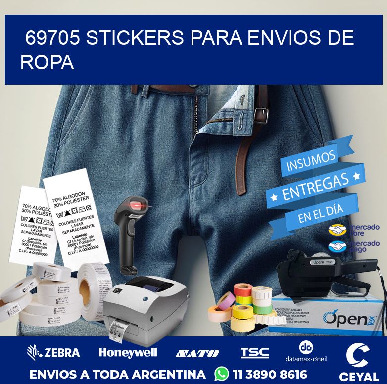 69705 STICKERS PARA ENVIOS DE ROPA