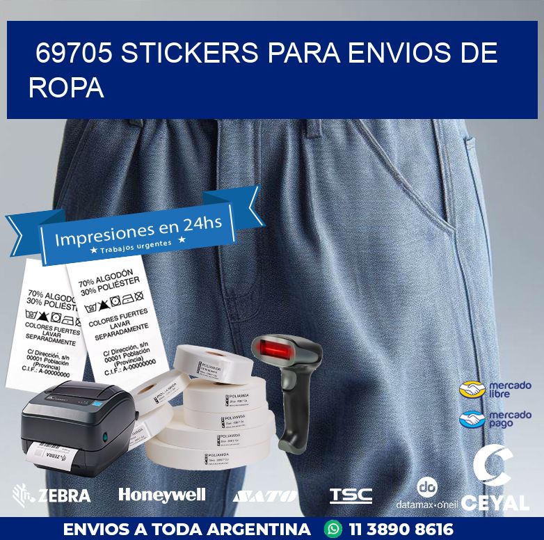 69705 STICKERS PARA ENVIOS DE ROPA