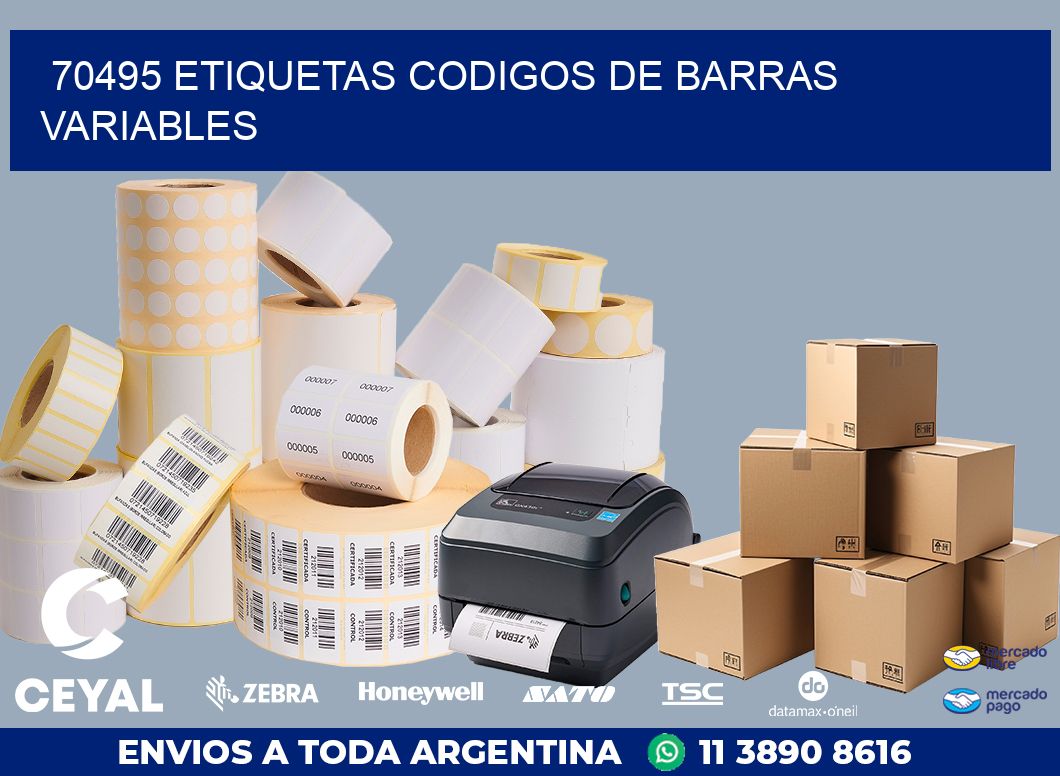 70495 ETIQUETAS CODIGOS DE BARRAS VARIABLES