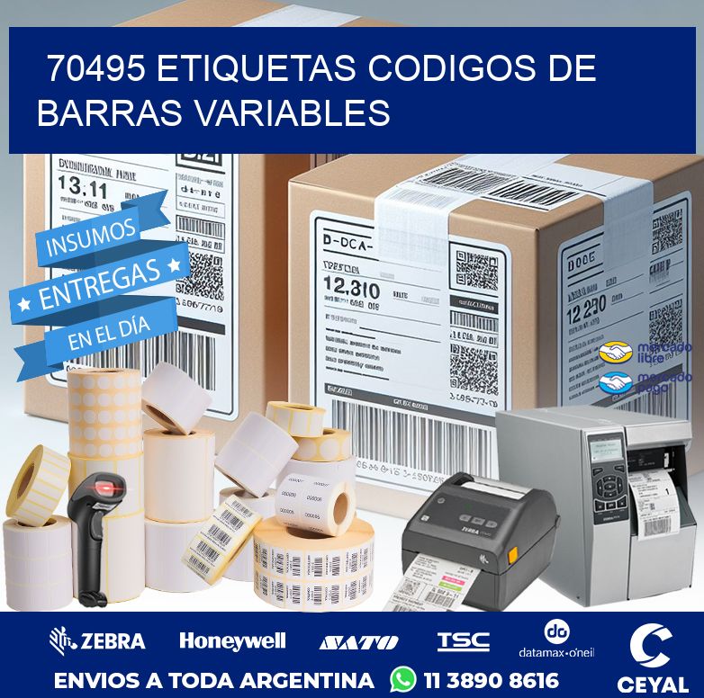 70495 ETIQUETAS CODIGOS DE BARRAS VARIABLES