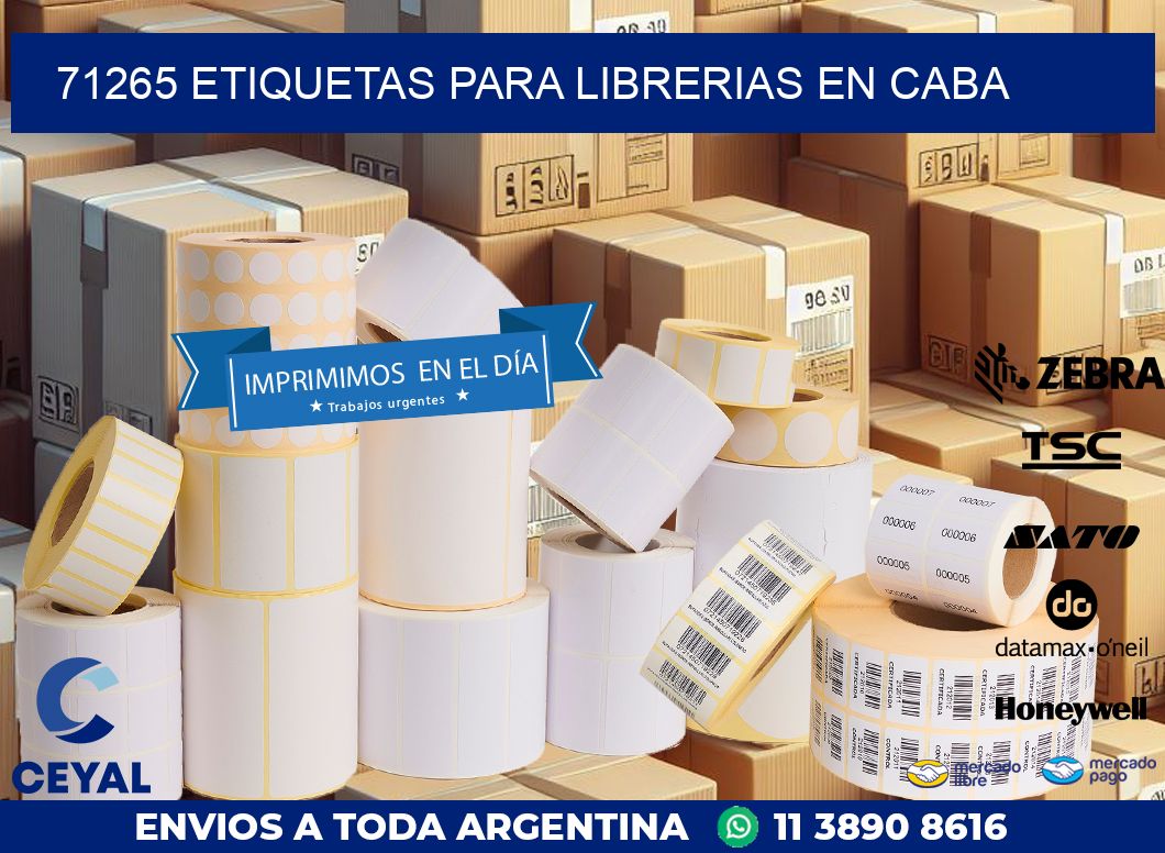 71265 ETIQUETAS PARA LIBRERIAS EN CABA