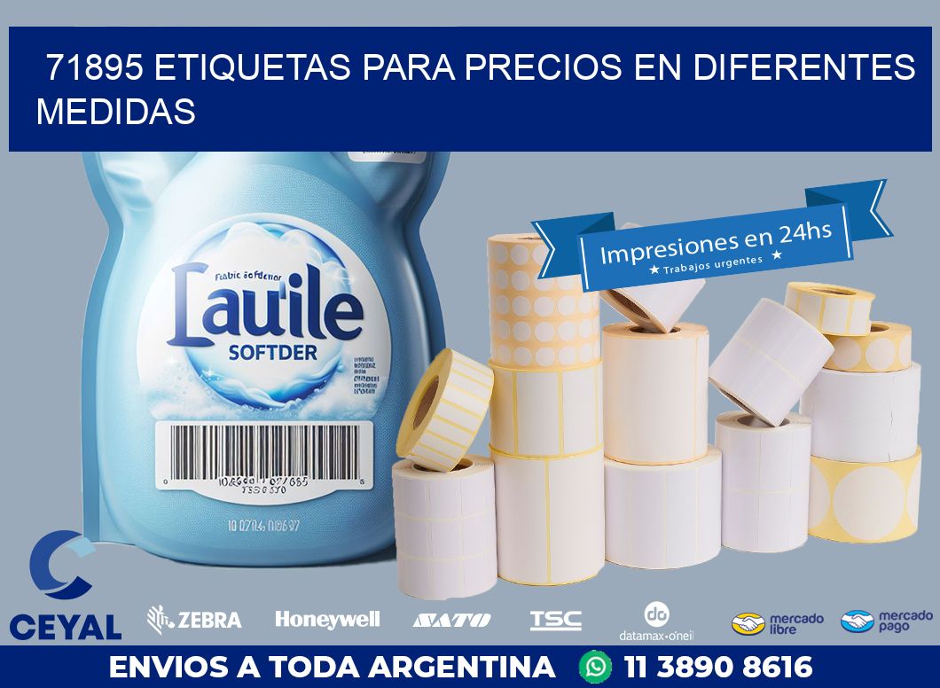 71895 ETIQUETAS PARA PRECIOS EN DIFERENTES MEDIDAS