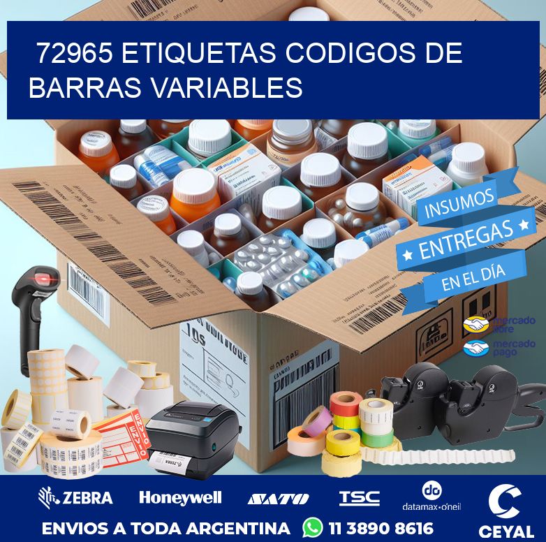 72965 ETIQUETAS CODIGOS DE BARRAS VARIABLES