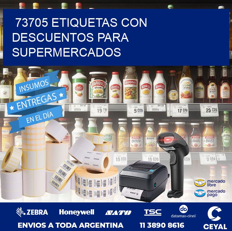 73705 ETIQUETAS CON DESCUENTOS PARA SUPERMERCADOS