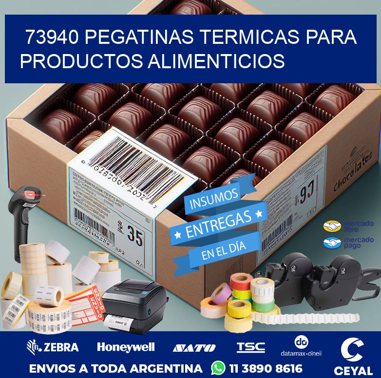 73940 PEGATINAS TERMICAS PARA PRODUCTOS ALIMENTICIOS