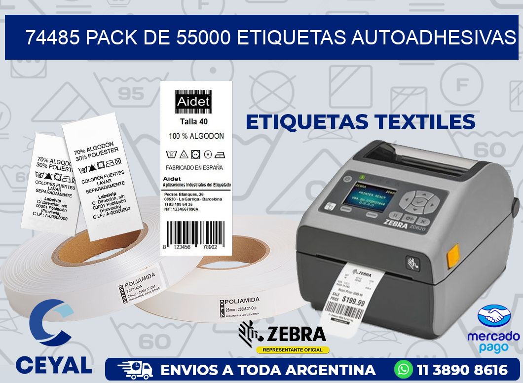 74485 PACK DE 55000 ETIQUETAS AUTOADHESIVAS